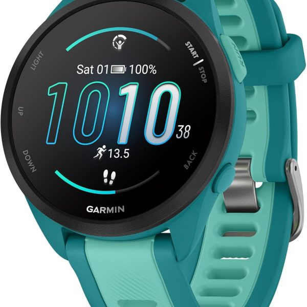 Garmin Forerunner® 165 Music, Running Smartwatch, Colorful AMOLED Display, Training Metrics and Recovery Insights, Music on Your Wrist, Turquoise