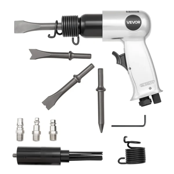 VEVOR Air Hammer 4500BPM Pneumatic Hammer with Air Needle Scaler & 4 Chisels