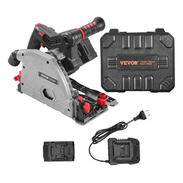VEVOR Cordless Track Saw 5-1/2 in Plunge-Cut Saw Kit 20V Battery (Tool Only)